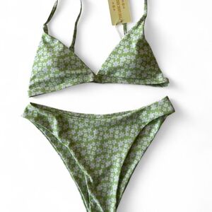 Aurielle Olive Floral Bikini Set